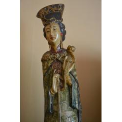 282. een stel Chinese beelden - keizer en keizerin
