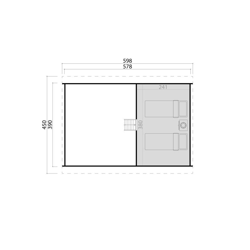 Tuinhuis-Blokhut Murano 3 Set: 578 x 390 cm