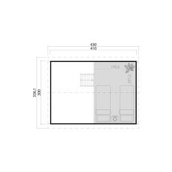 Tuinhuis-Blokhut Murano 2 Set: 410 x 300 cm