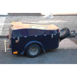 blue USA vacuum trailer