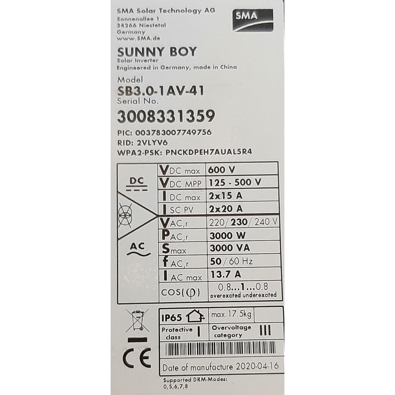 Omvormer voor zonnepanelen SMA