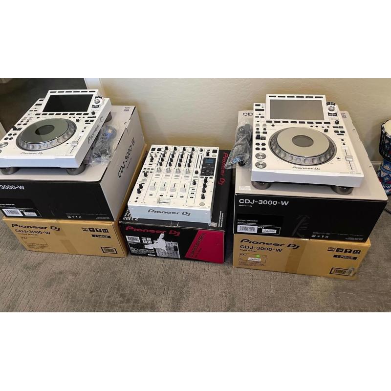 Pioneer CDJ-3000 Multi-Player /  AlphaTheta Euphonia Rotary Mixer / Pioneer DJM-A9 DJ Mixer / Pioneer DJ DJM-V10-LF DJ Mixer / Pioneer DJM-S11 DJ-Mixer / Pioneer CDJ-2000NXS2 / Pioneer DJM-900NXS2 / Pioneer CDJ-Tour1 / Pioneer DJM-TOUR1