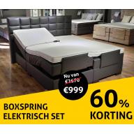 Complete elektrisch bedienbare boxspring 160x200 voor EU 999,-