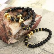 Buddha uiltje kruis anker leeuw doodskop skull natuursteen armband nieuw