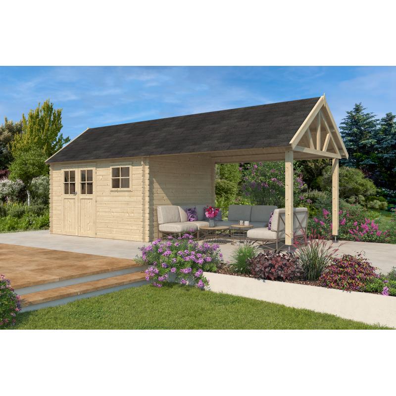 NIEUW Cottage tuinhuis met overkapping 3602EXT