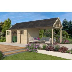 NIEUW Cottage tuinhuis met overkapping 3602EXT