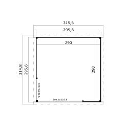 Blokhut Julia 295x295 Onbehandeld vuren