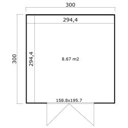 Tuinhuis Quby 300x300