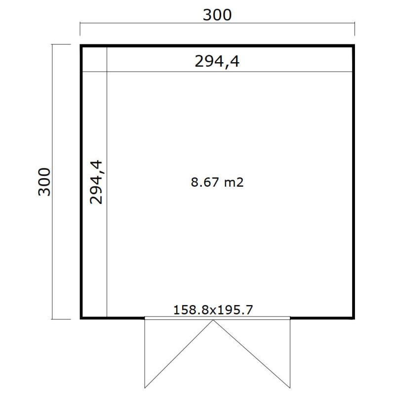 Tuinhuis Quby 300x300