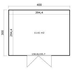 Tuinhuis Quby 400x300