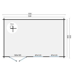 Blokhut - Tuinhuis Sophie | 40 mm | onbehandeld