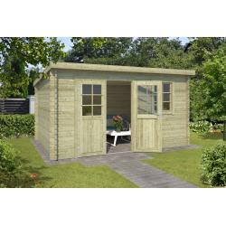 Blokhut Amira 380x230 Onbehandeld vuren