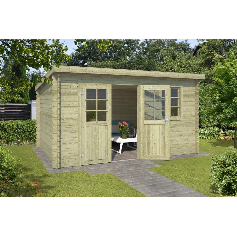 Blokhut Amira 380x230 Onbehandeld vuren