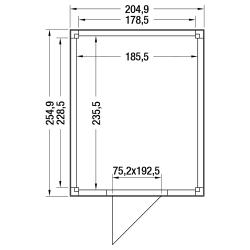 ACTIEMODEL Douglas tuinhuis HR 200x250 X 245 cm