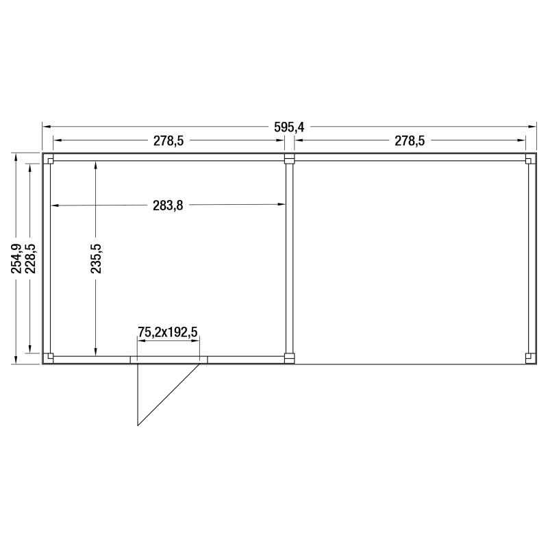 ACTIEMODEL Douglas tuinhuis HR 600x250x245cm