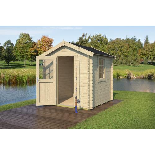 Blokhut Wels 200x200 Geïmpregneerd olijfgroen