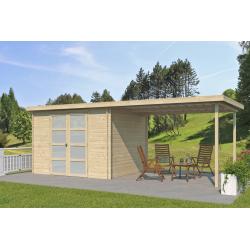 NIEUW Modern tuinhuis met overkapping 9701EXT300