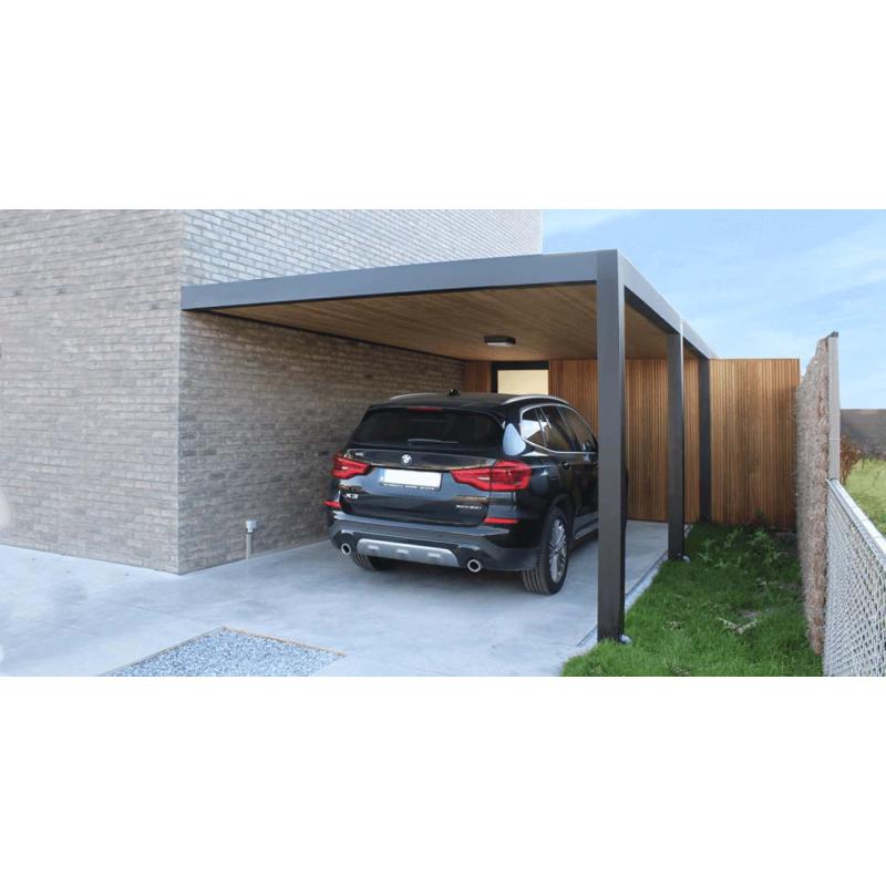 Strakke carport MALUWI -Aluminium in diverse standaard maten