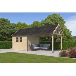 NIEUW Cottage Tuinhuis met overkapping 3601EXT
