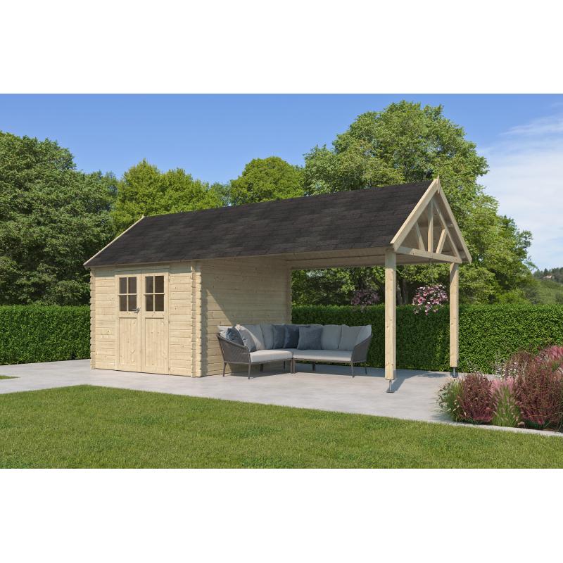 NIEUW Cottage Tuinhuis met overkapping 3601EXT