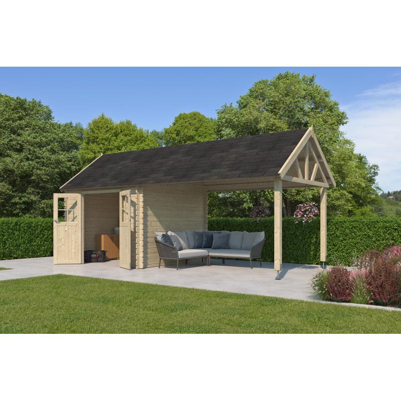 NIEUW Cottage Tuinhuis met overkapping 3601EXT