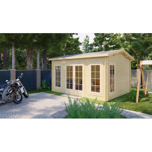 Blokhut - Tuinhuis Arne | 28 mm | vuren onbehandeld