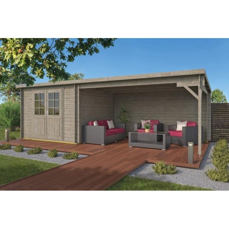 Blokhut - Tuinhuis Charlotta | 28 mm | vuren onbehandeld