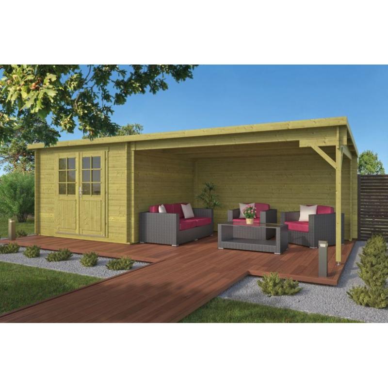 Blokhut - Tuinhuis Charlotta | 28 mm | vuren onbehandeld