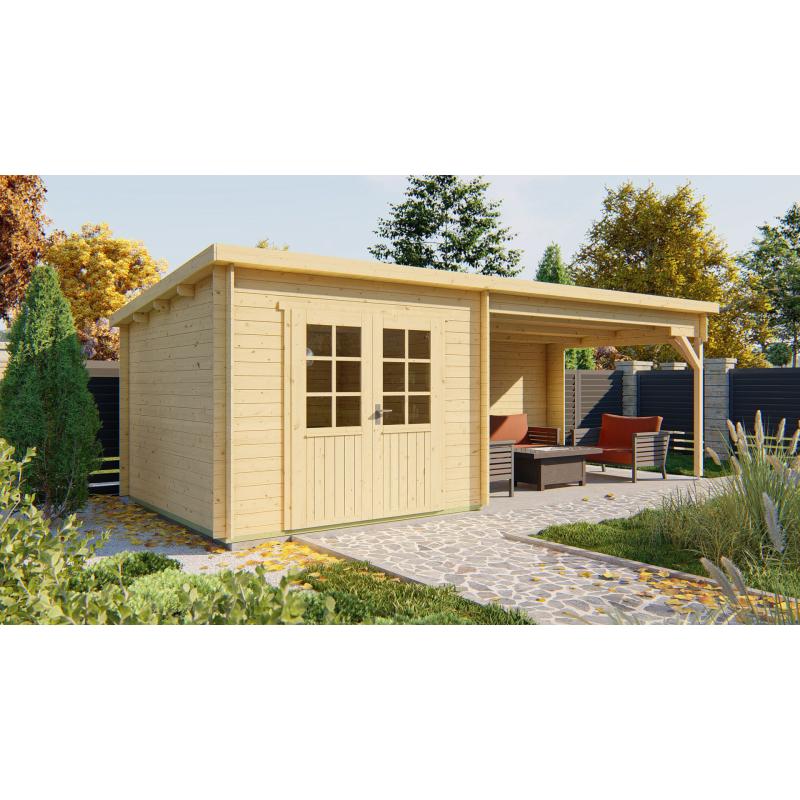 Blokhut - Tuinhuis Charlotta | 28 mm | vuren onbehandeld