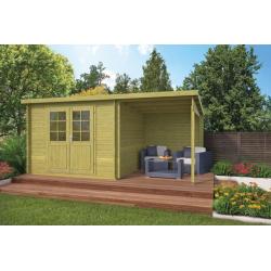 Blokhut - Tuinhuis Dora | 28 mm | vuren onbehandeld