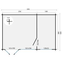 Blokhut - Tuinhuis Flow 2.0 | 40 mm | vuren onbehandeld