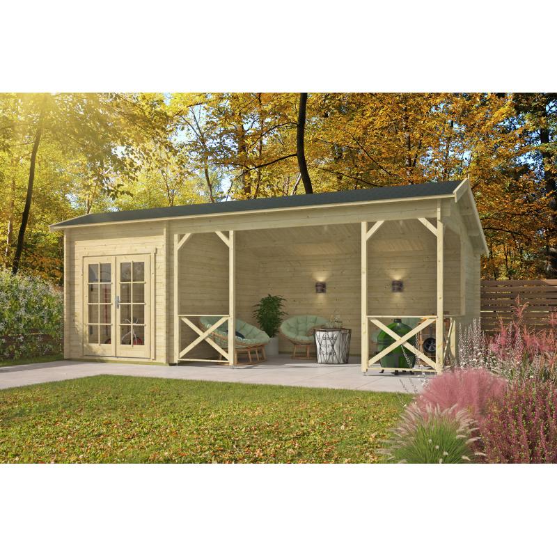 Blokhut - Tuinhuis Kukka | 40 mm | vuren onbehandeld