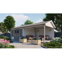 Blokhut - Tuinhuis Kwaspa | 44 mm | vuren onbehandeld