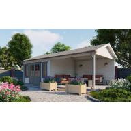 Blokhut - Tuinhuis Kwaspa | 44 mm | vuren onbehandeld