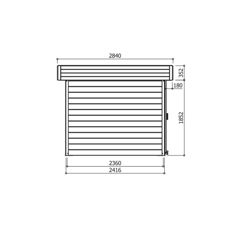 Tuinhuis-Blokhut Larvik : 3296+1200 x 2416mm