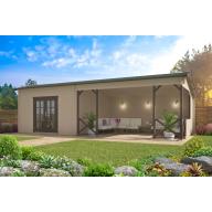 Blokhut - Tuinhuis Mokka | 40 mm | vuren onbehandeld