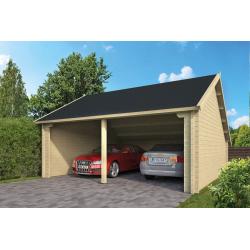 Tuinhuis-Blokhut garage NYSSE: 600 x 600cm