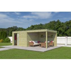 Nieuw Modern tuinhuis  Qube 7252 met schuifdeur.