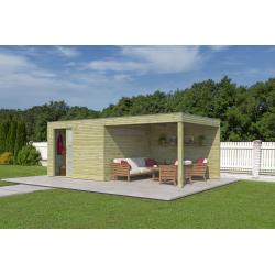 Tuinhuis-Blokhut Qube BS EXT 600x300: 600x300x216 cm