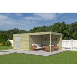 Tuinhuis-Blokhut Qube BS EXT 600x300: 600x300x216 cm