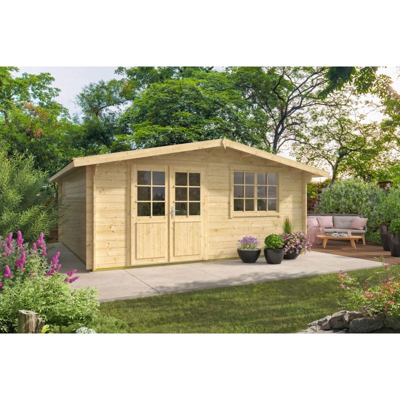 Blokhut - Tuinhuis Toledo | 34 mm | vuren onbehandeld