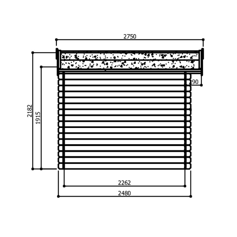 Tuinhuis-Blokhut Amberg : 2980 x 2480mm