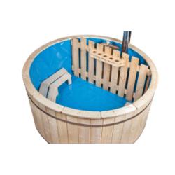 Hottub met intern aluminium kachel: diameter 200 cm