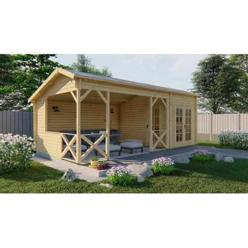 Blokhut - Tuinhuis Kukka | 40 mm | vuren onbehandeld