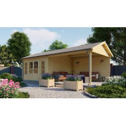 Blokhut - Tuinhuis Kwaspa | 44 mm | vuren onbehandeld