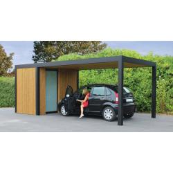 Strakke carport MALUWI -Aluminium in diverse standaard maten