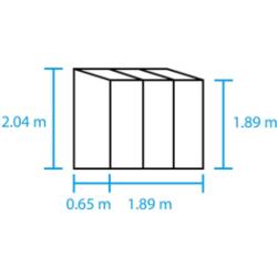 Tuinkas Muurserre Qube LT 26: 255 x 382 x 212 cm