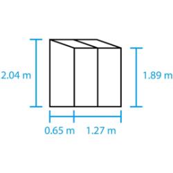 Tuinkas Muurkas Qube 24 LT: 127 x 65 x 204 cm