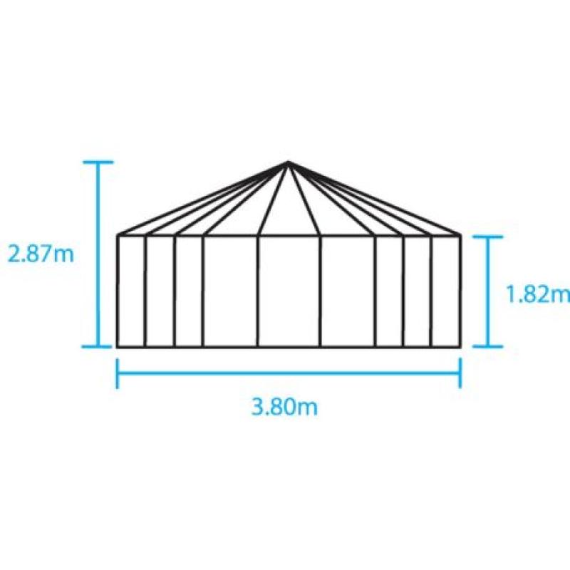 Tuinprieel Atrium: 375 x 375 x 287 (h)