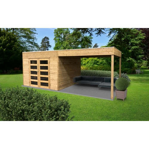 Tuinhuis-Blokhut Tarento: 2988 + 2929 x 2908 mm